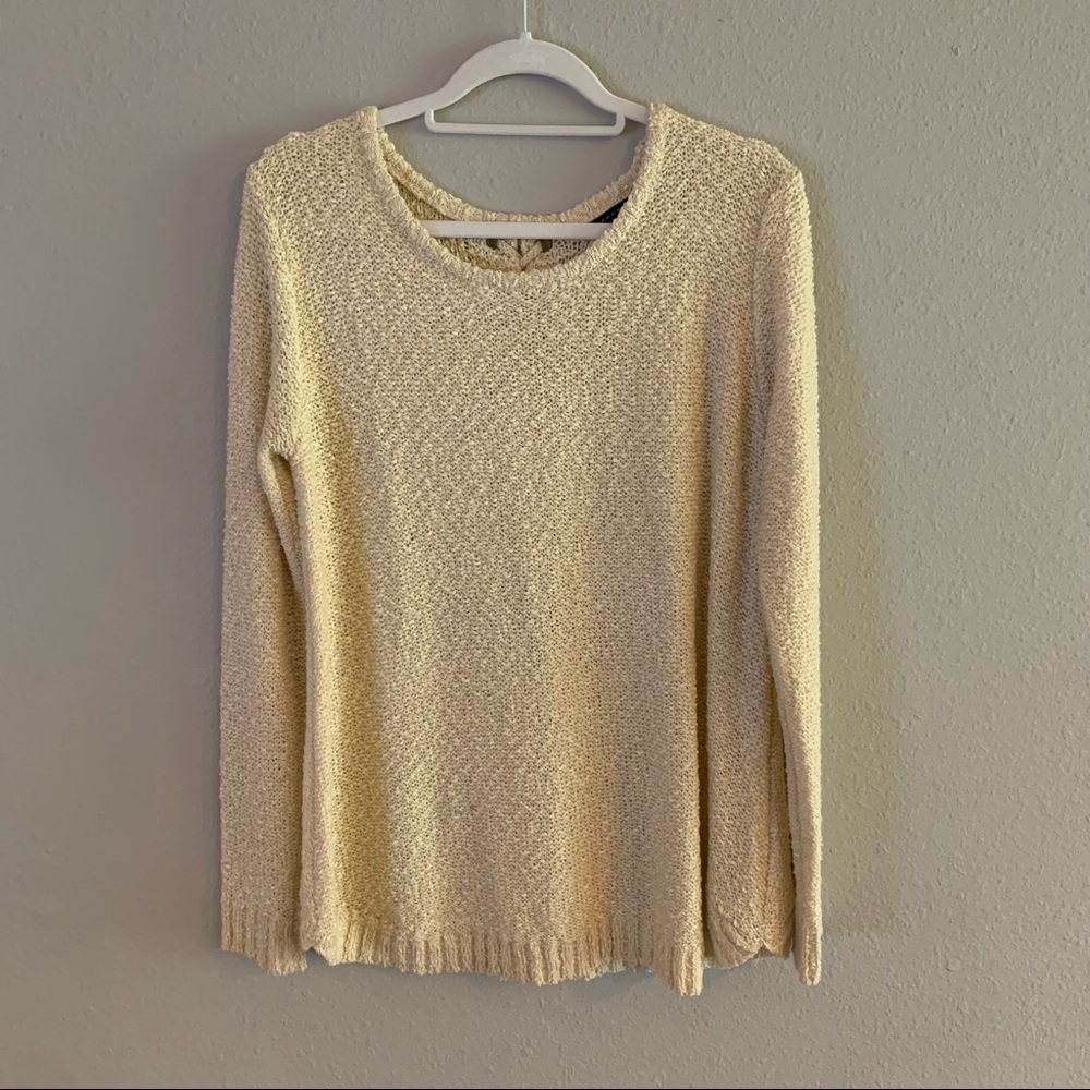 Sweater with Lace-Up Back